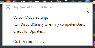 Discord Top Secret Control Panel
