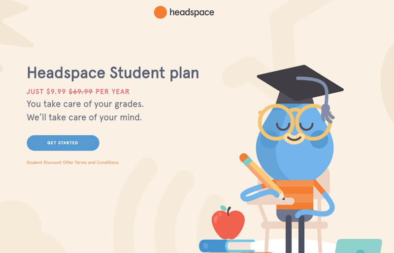Headspace student plan cost
