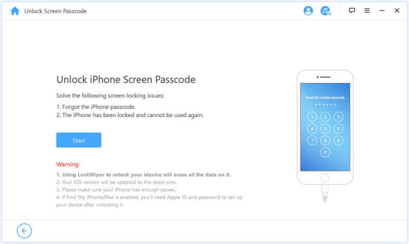 iMyFone LockWiper Remove iPhone Screen Passcode