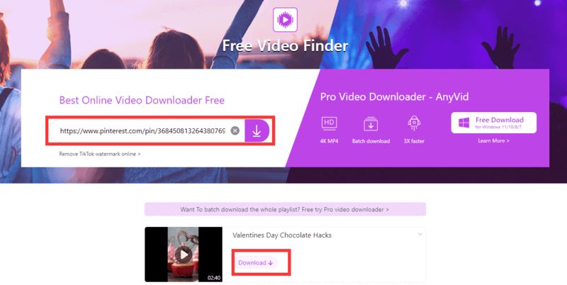 Download Pinterest Videos with AmoyShare
