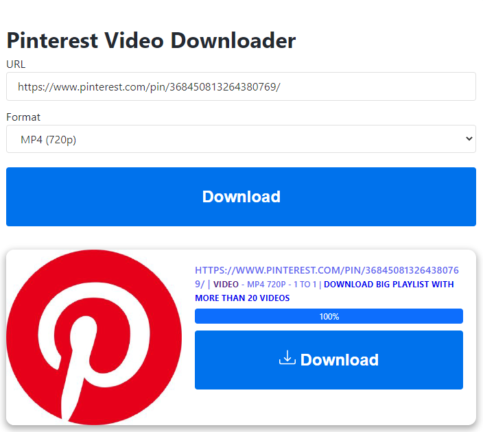 Download Pinterest Videos with LOADER.TO